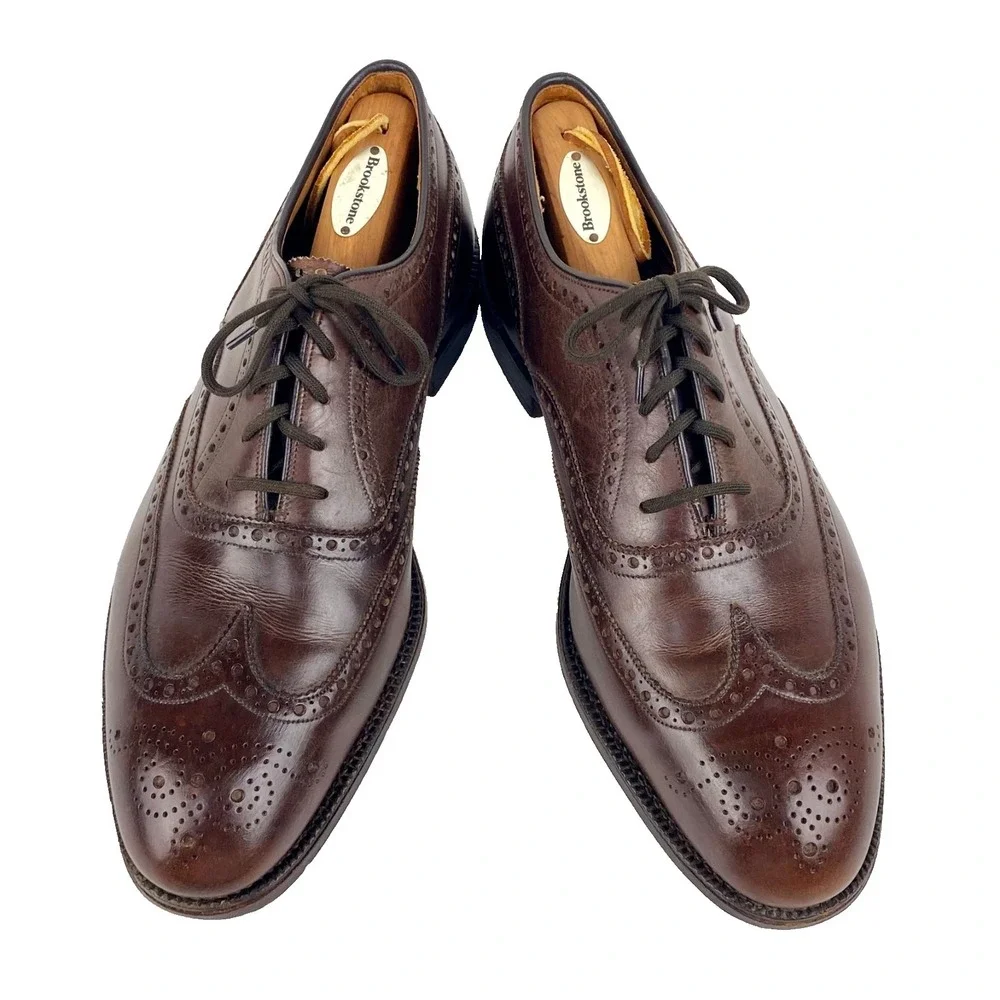 Church's Custom Grade Oxford Brogue Luxury Shoes Men's 10.5 C Brown Lace Up Fine